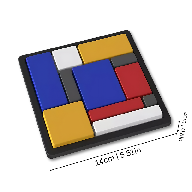 Jeu de réflexion coloré avec pièces coulissantes en ABS