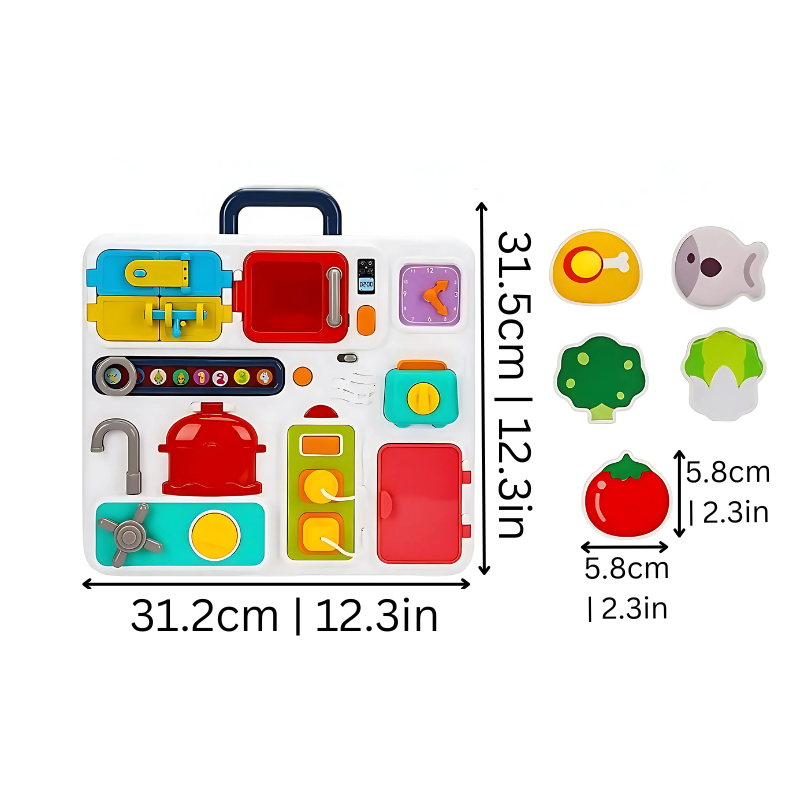 Jouet éducatif interactif avec lumières et boutons colorés