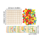 Ensemble de pièces en bois colorées pour puzzle éducatif