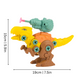 Ensemble de dinosaures en ABS colorés sur fond blanc