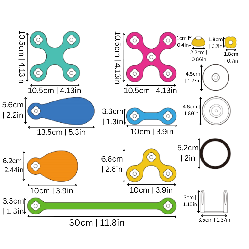 Enfant jouant avec un kit de construction magnétique coloré