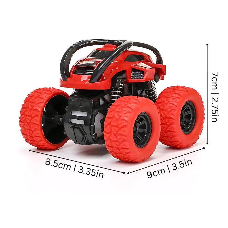 Monster truck tout-terrain bleu sur fond blanc