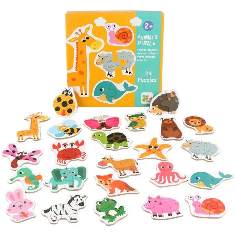 Puzzle en bois pour enfants avec pièces à assembler