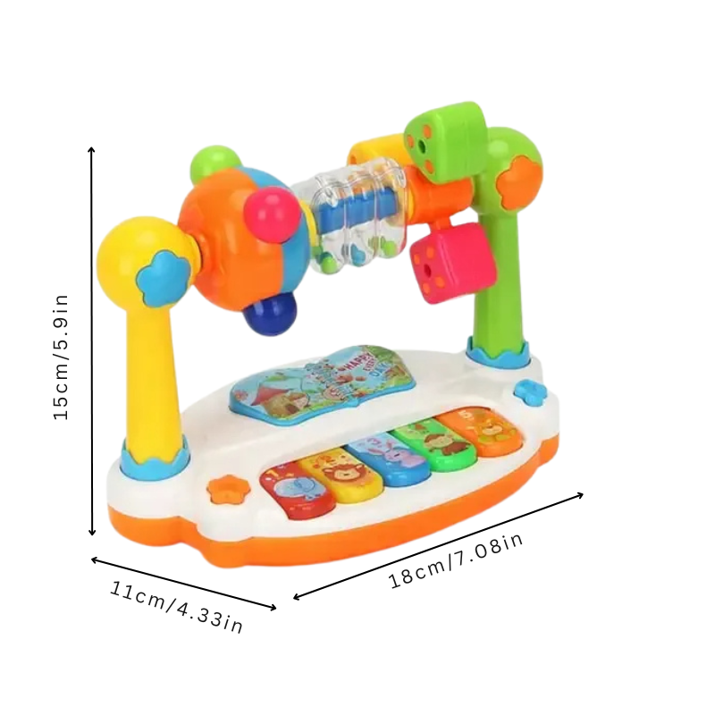 Jouet musical coloré avec boutons lumineux et interactifs