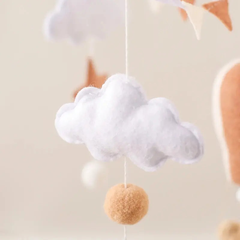 Mobile en Bois pour Bébé mobile bois pour berceau vue rapprochée