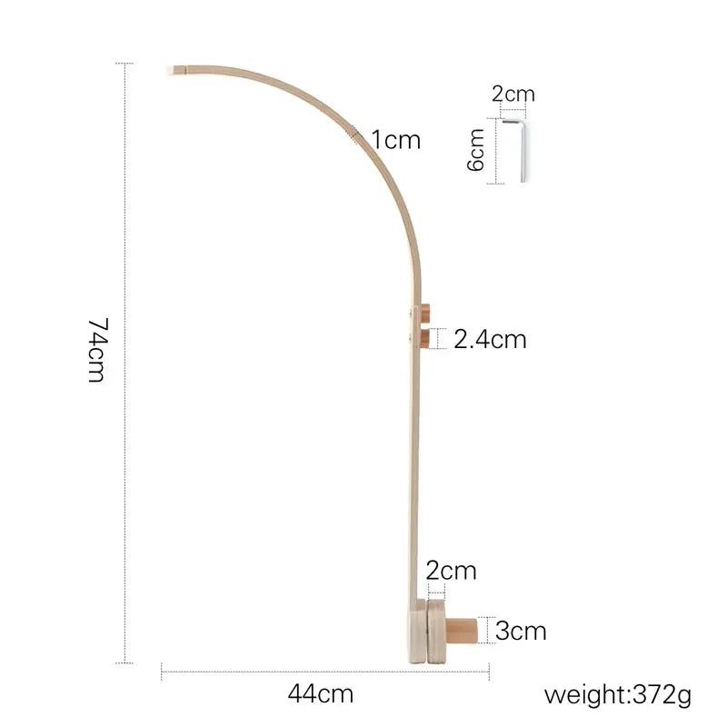 Mobile en Bois pour Bébé mobile bois pour berceau vue latérale vue 12