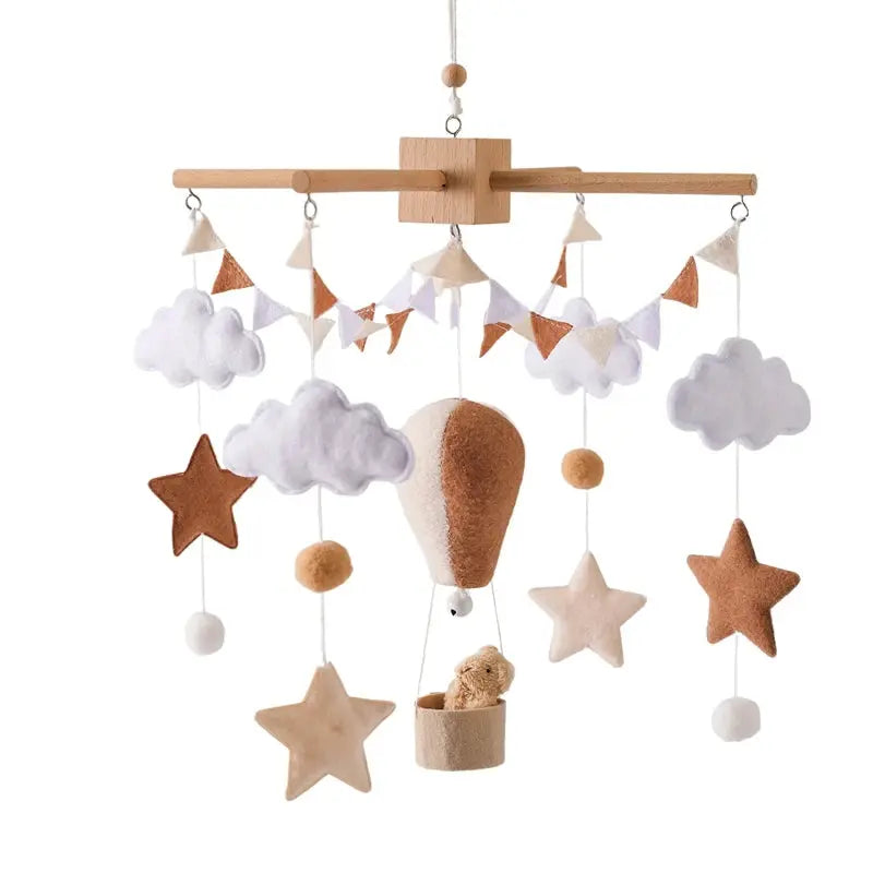 Mobile en Bois pour Bébé mobile bois pour berceau vue de face vue 22