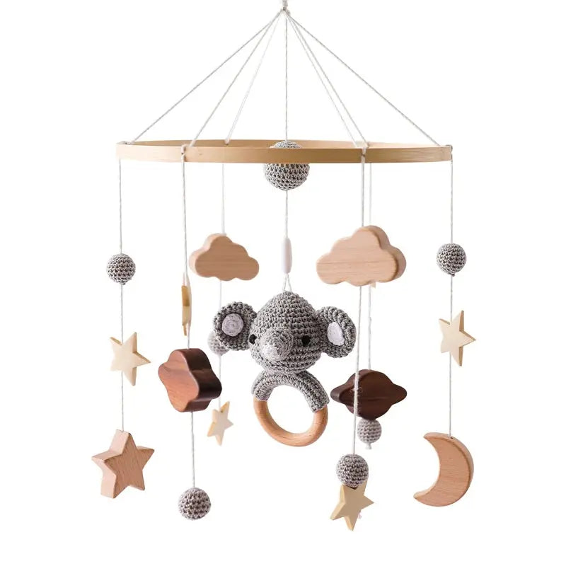 Mobile en Bois pour Bébé mobile bois pour berceau vue du matériau