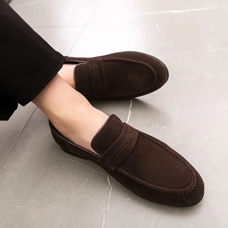 Mocassins en daim avec doublure intérieure respirante