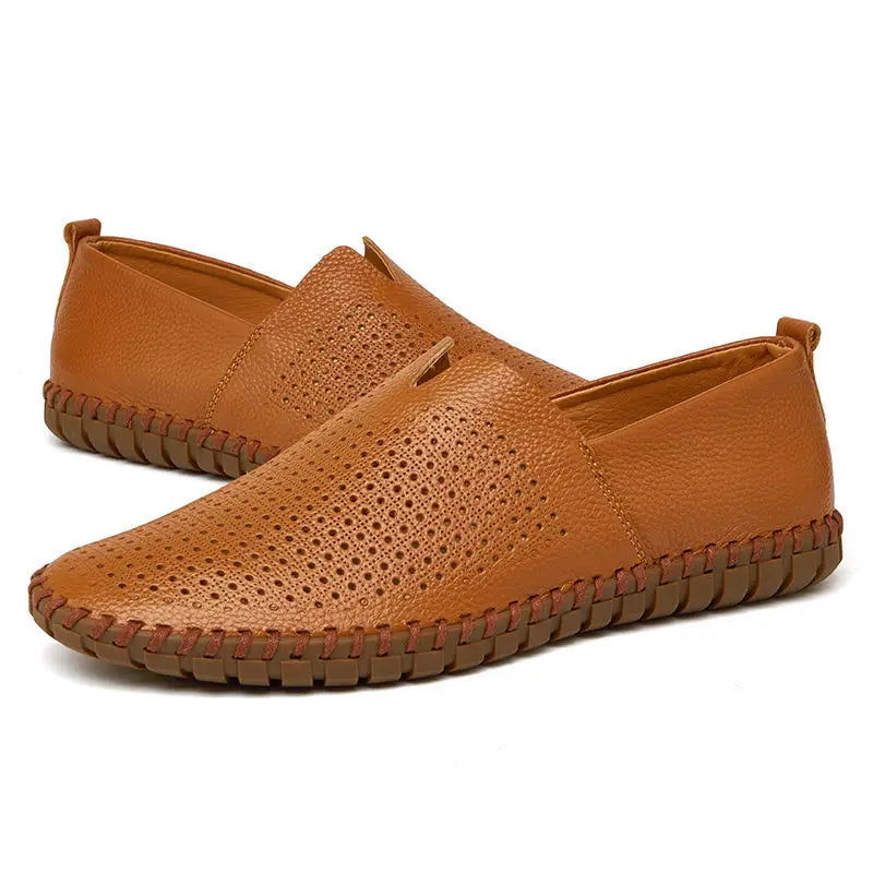 Mocassins en cuir, doublure intérieure anti-odeurs visible