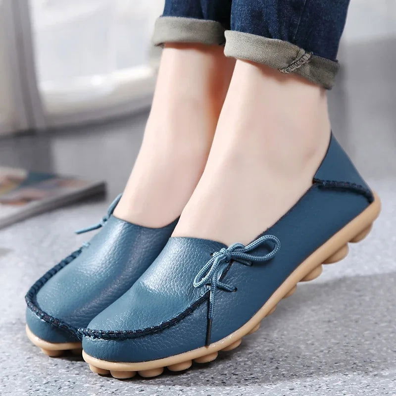 Mocassins Femme Cuir Nœud mocassins femme chic avec vue de face vue 15