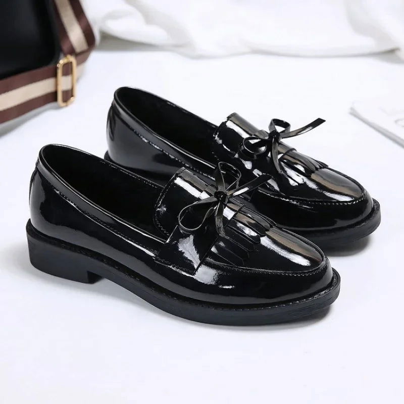 Mocassins Vernis Femme Franges mocassins femme vernis avec vue rapprochée