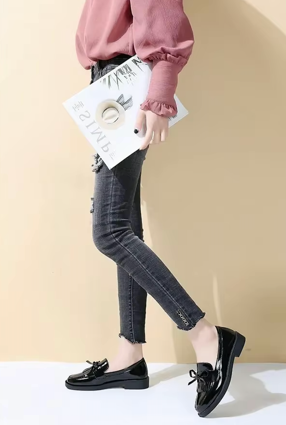 Mocassins Vernis Femme Franges mocassins femme vernis avec vue latérale vue 10