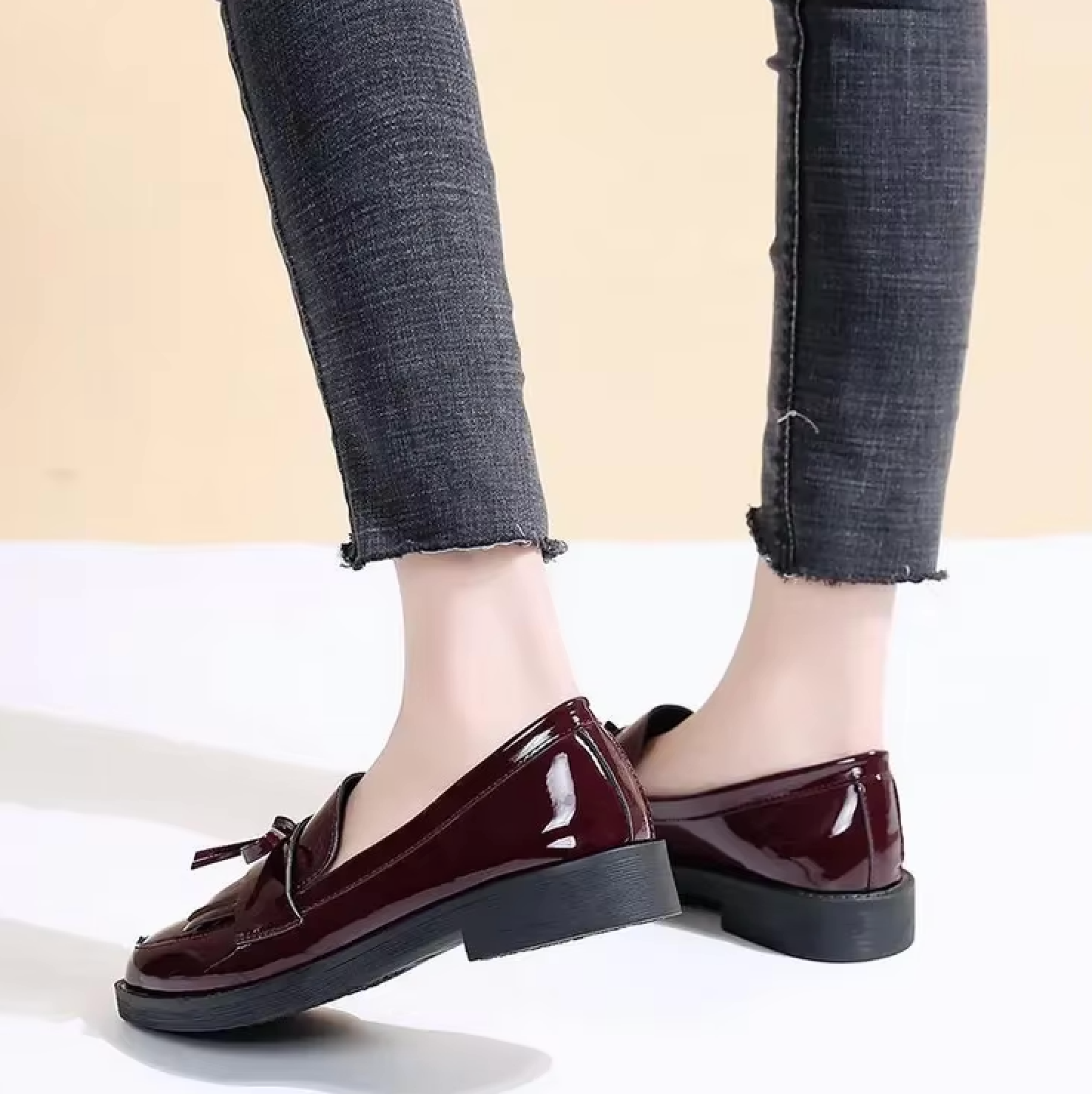 Mocassins Vernis Femme Franges mocassins femme vernis avec vue de face vue 13