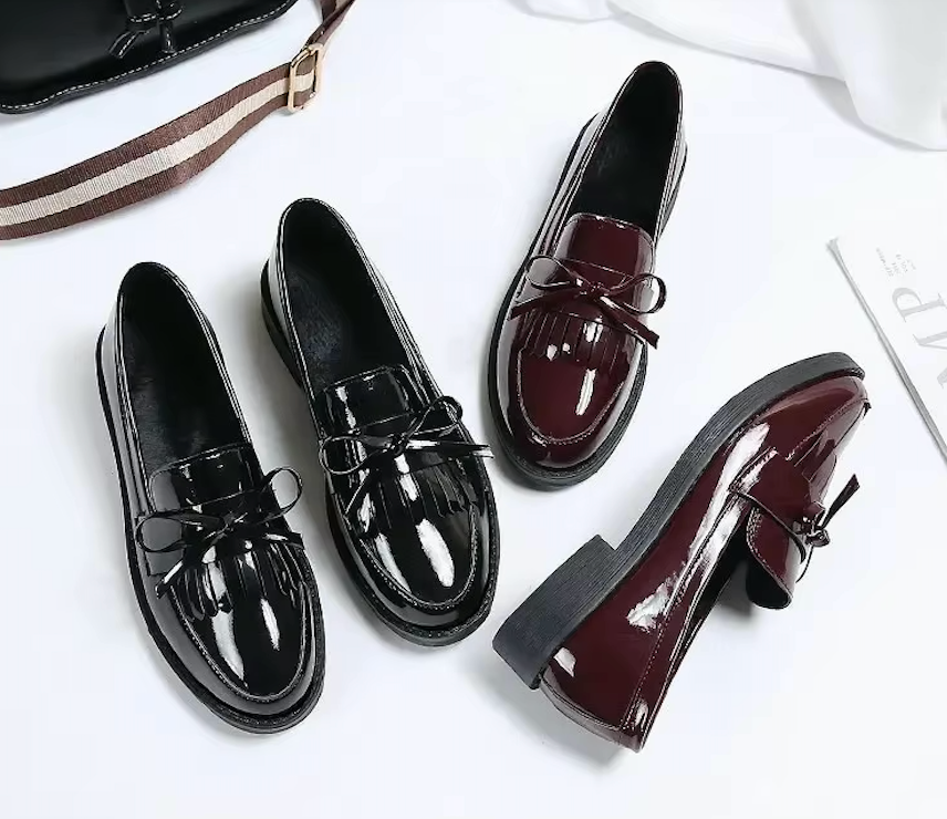 Mocassins Vernis Femme Franges mocassins femme vernis avec vue du matériau vue 19