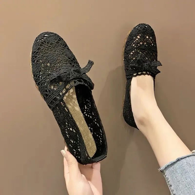 Mocassins féminins avec finition soignée et respirante