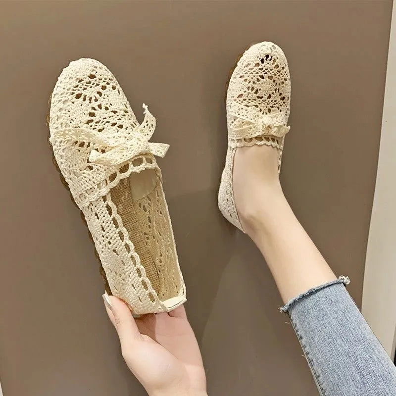 Chaussures décontractées en dentelle pour tenues estivales