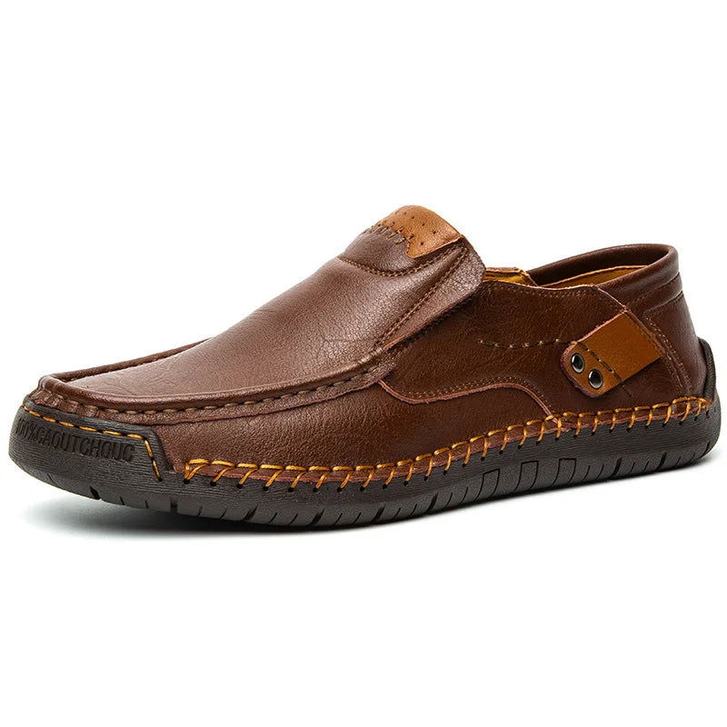 Mocassins Cuir Homme mocassins homme cuir finition vue du matériau