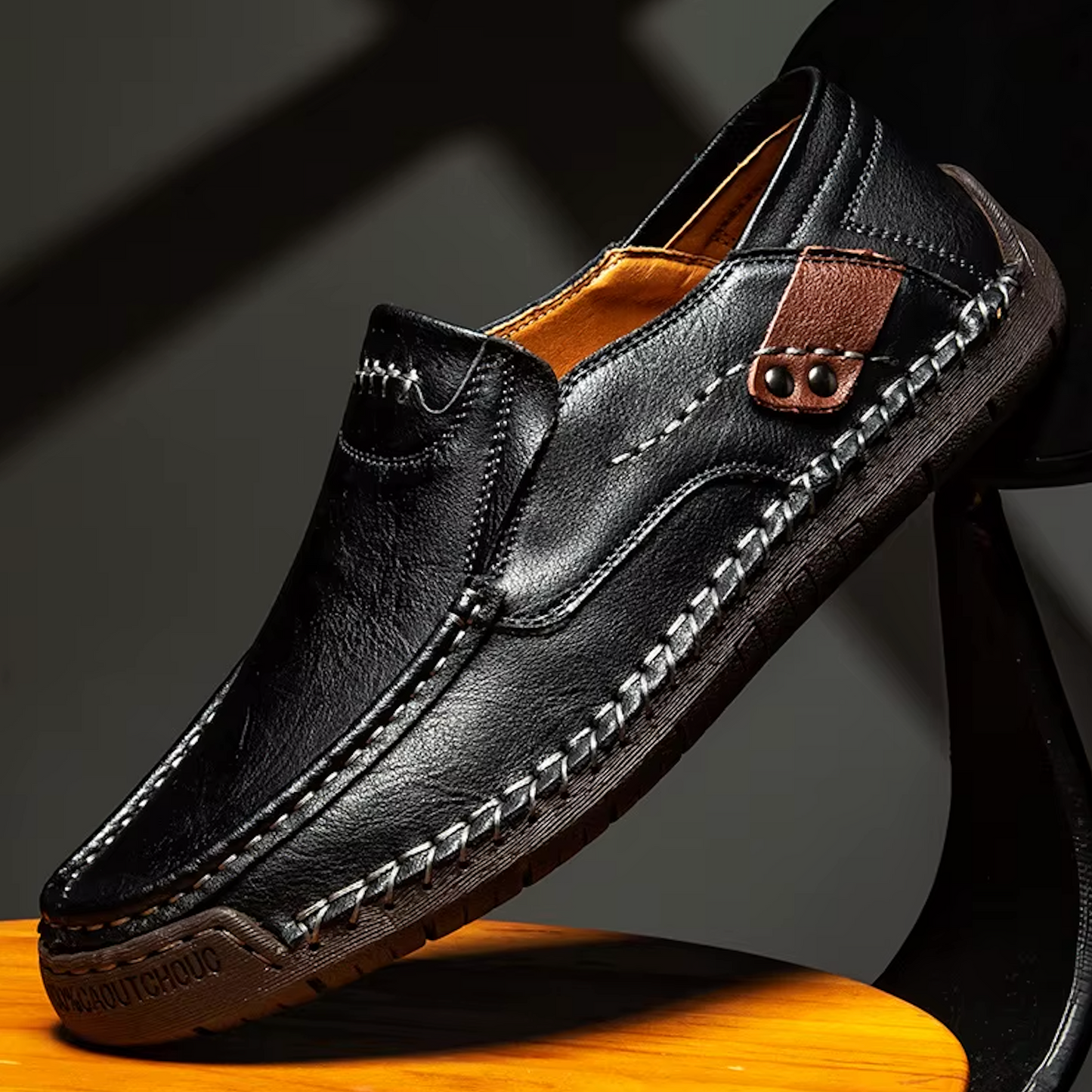 Mocassins Cuir Homme mocassins homme cuir finition vue de détail