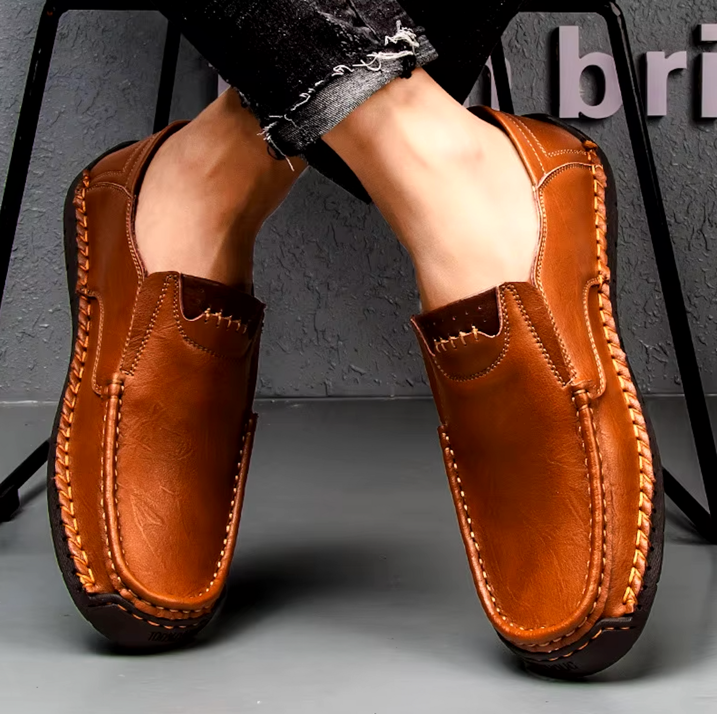 Mocassins Cuir Homme mocassins homme cuir finition vue rapprochée vue 10