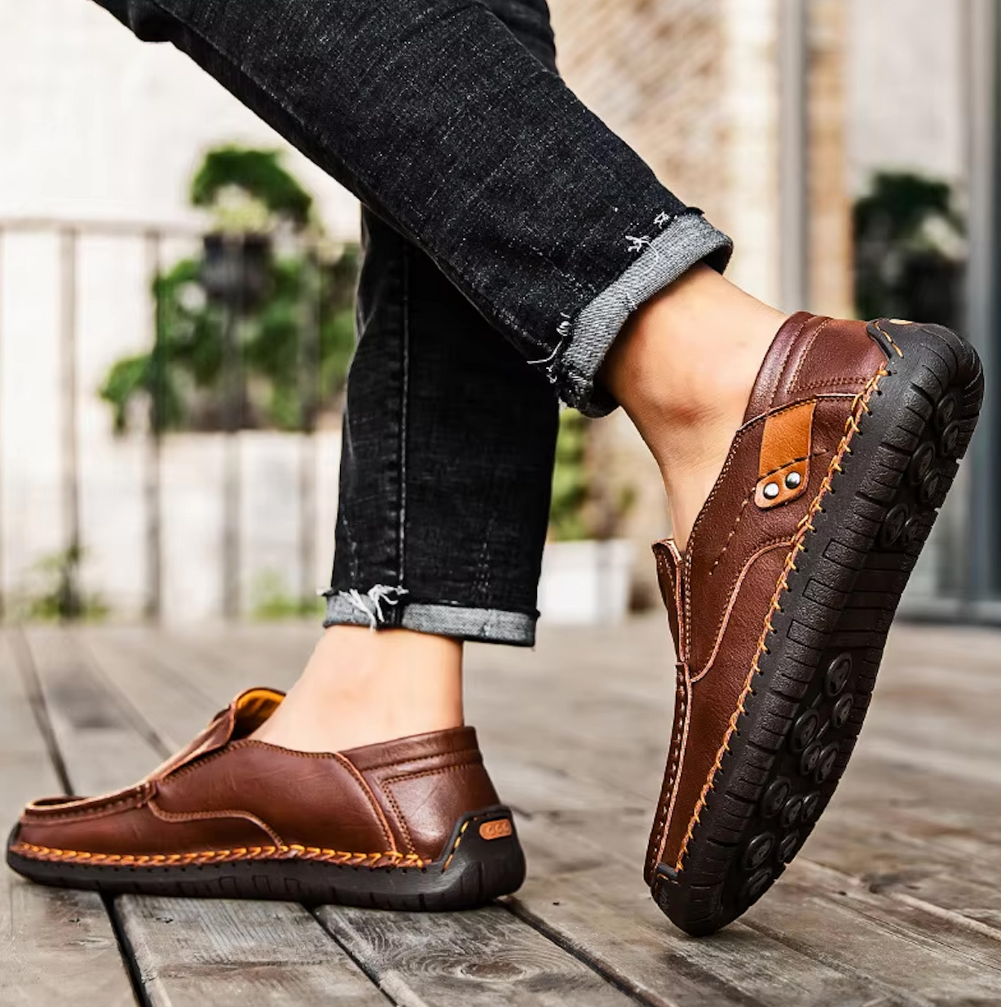 Mocassins Cuir Homme mocassins homme cuir finition vue latérale vue 12