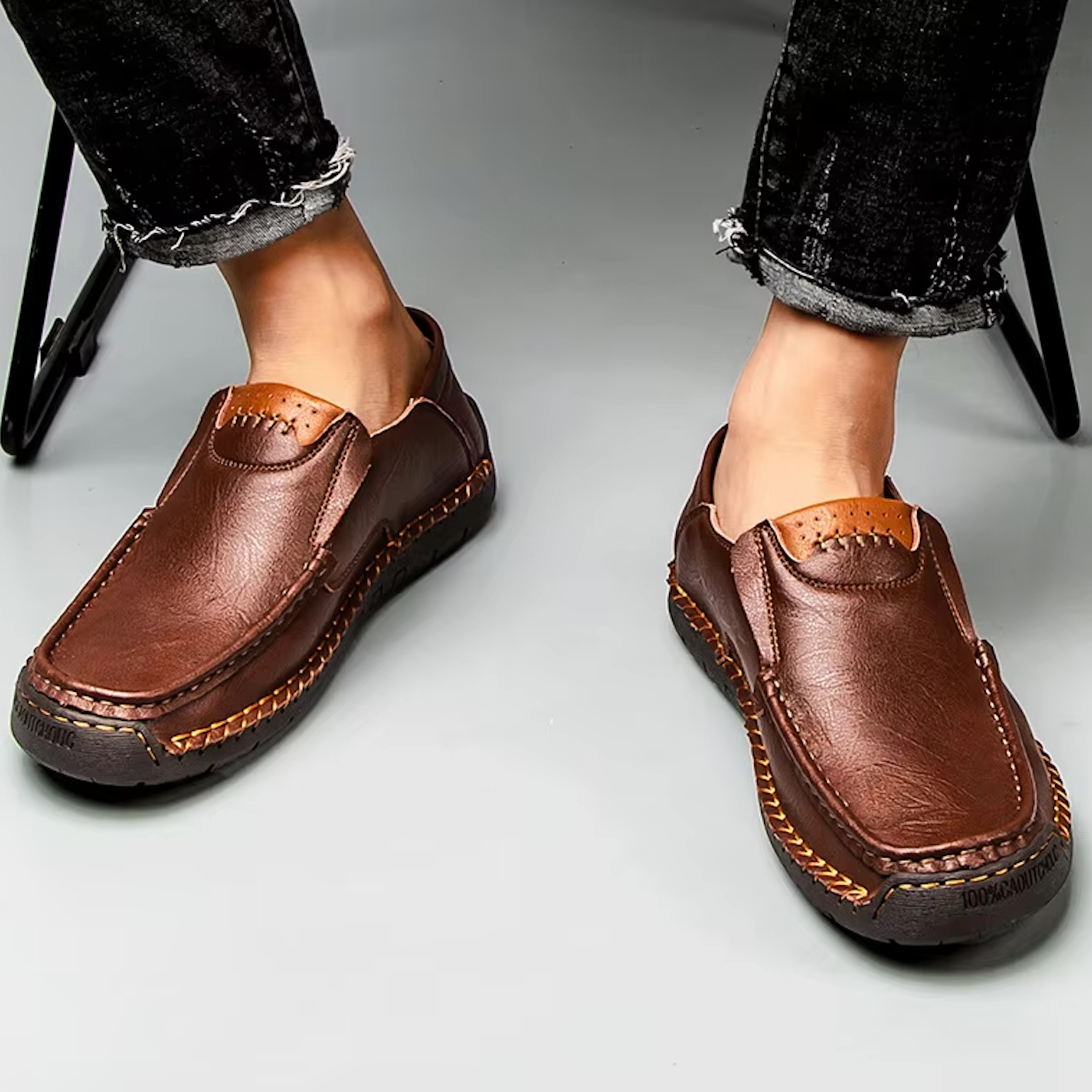 Mocassins Cuir Homme mocassins homme cuir finition présentation du produit vue 13