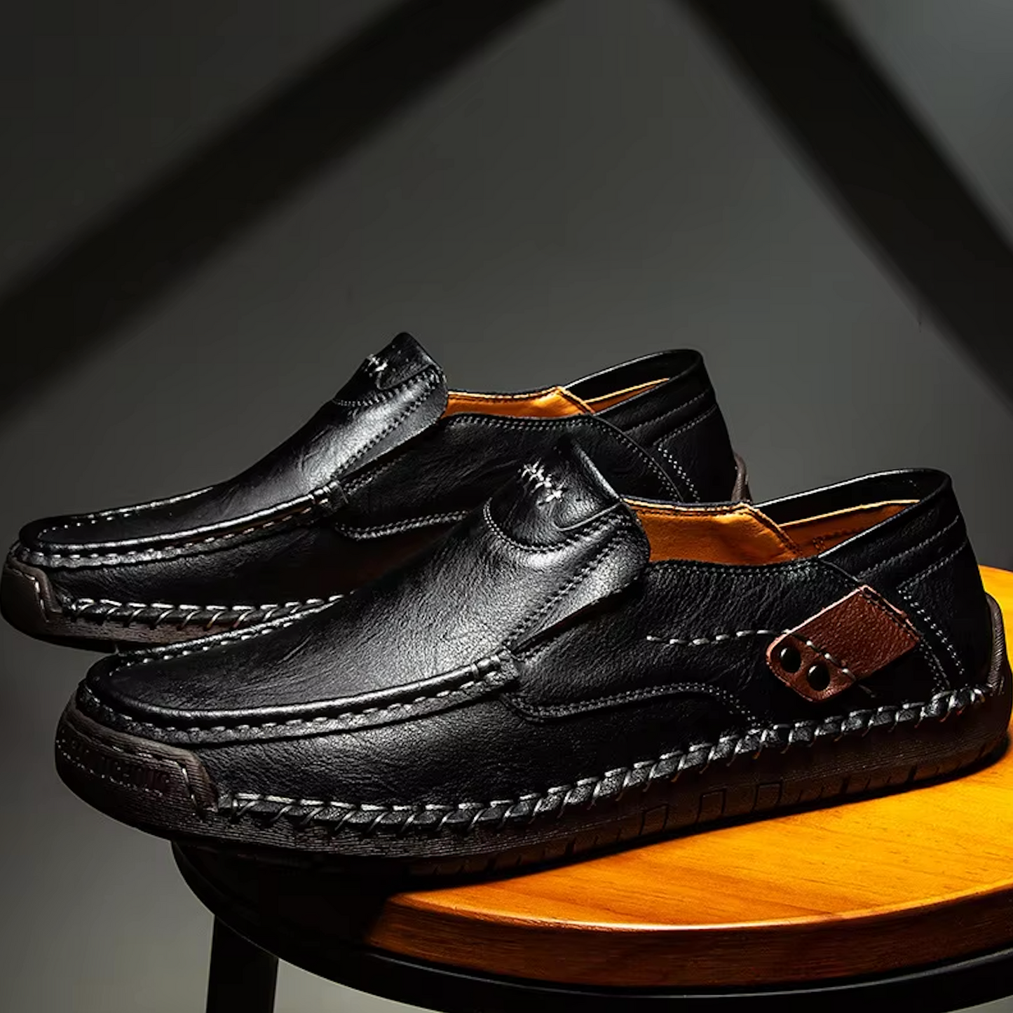 Mocassins Cuir Homme mocassins homme cuir finition vue du matériau vue 17