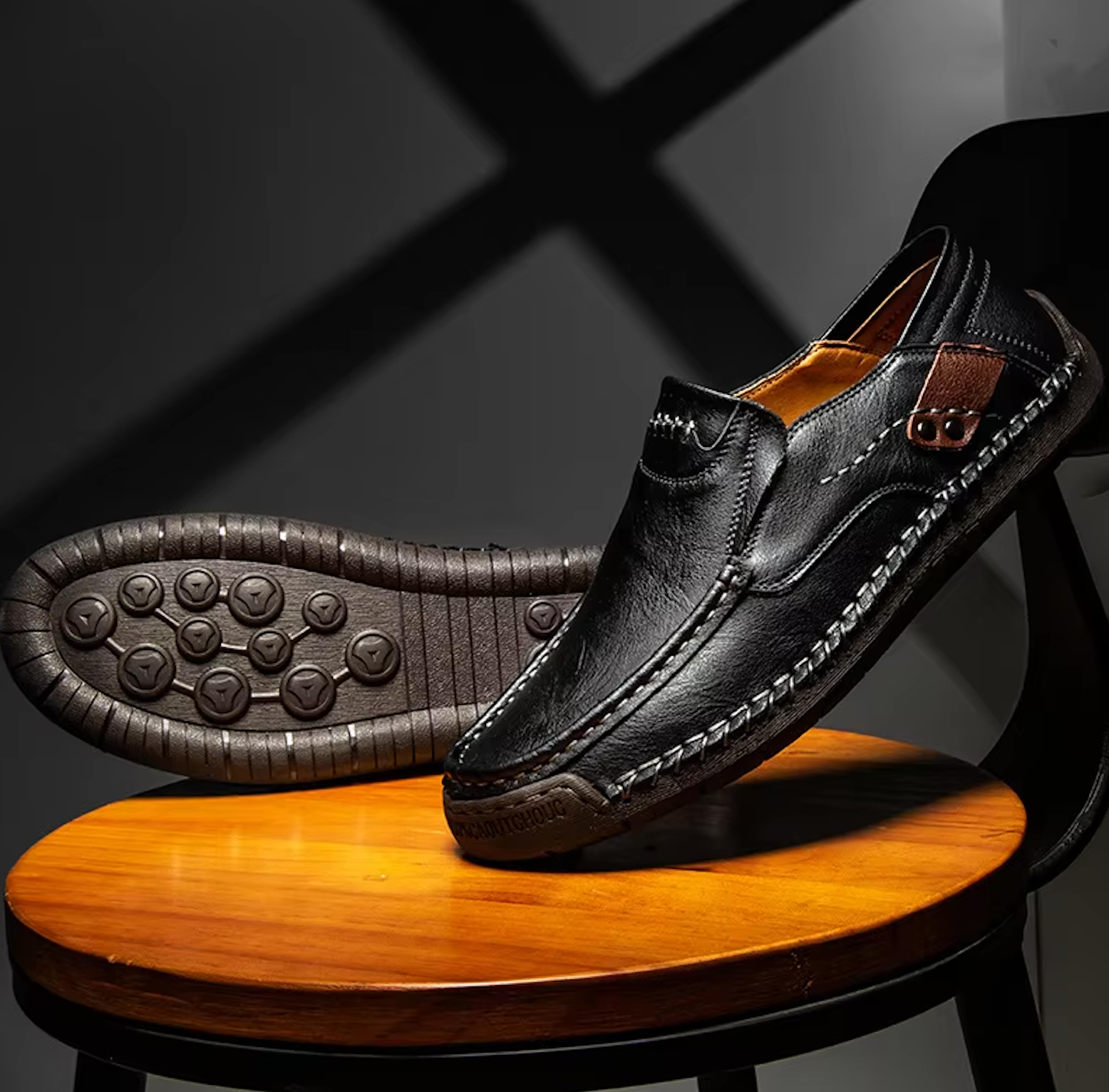 Mocassins Cuir Homme mocassins homme cuir finition vue latérale vue 20