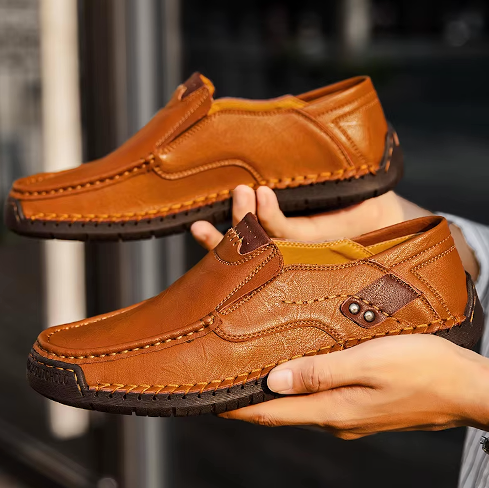 Mocassins Cuir Homme mocassins homme cuir finition vue de détail vue 22