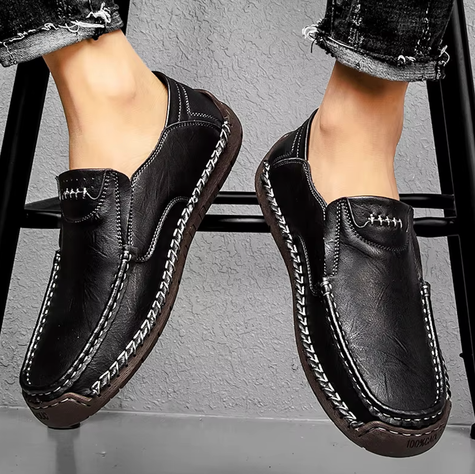 Mocassins Cuir Homme mocassins homme cuir finition vue de face vue 23