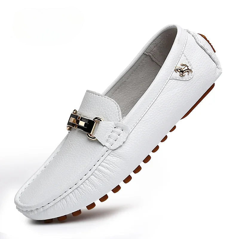 Mocassins en cuir, détail sur le confort et la qualité