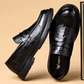 Vue arrière des mocassins montrant le talon renforcé