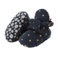 Chaussons bleu marine pour bébé, semelles anti-dérapantes