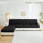 Housse noire déperlante sur coussin, vue rapprochée