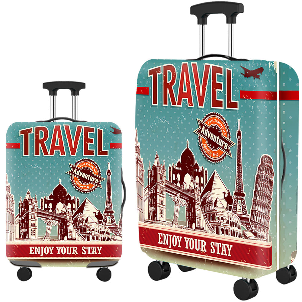 Housse de valise en lycra épais avec motifs colorés