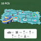 Circuit océanique avec 15 pièces, vie sous-marine