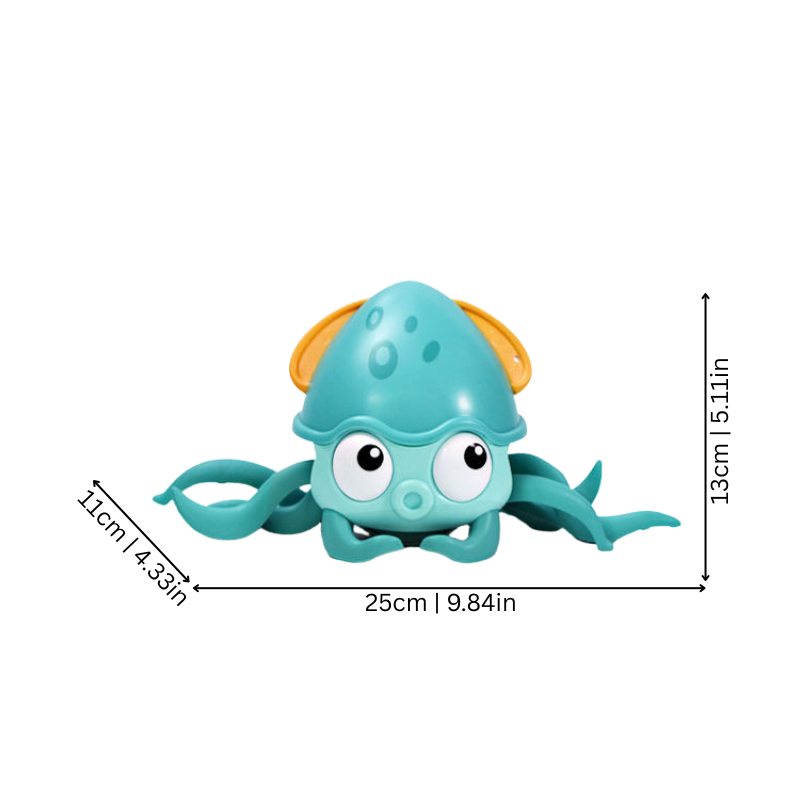 Dimensions du jouet pieuvre interactif LED