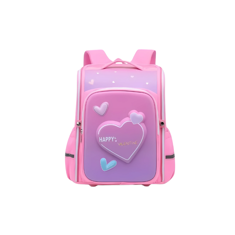 Sac à dos rose pour enfant, léger et imperméable