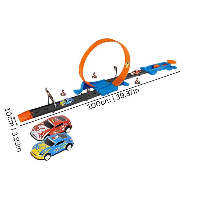 Ensemble de 18 pièces de piste orange