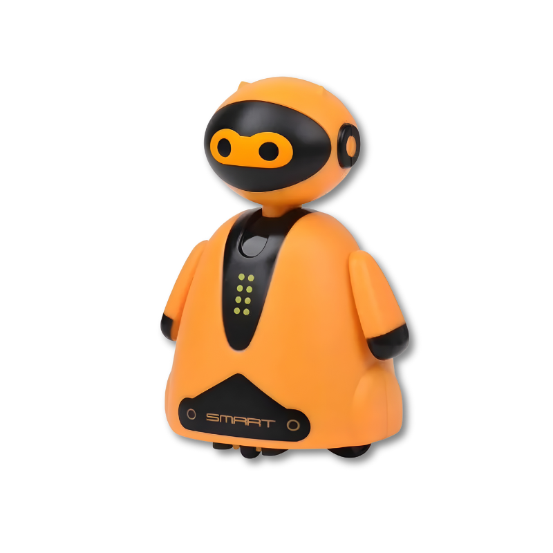 Robot orange en plastique ABS, vue de face