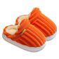 Chaussons orange pour enfants, semelle antidérapante visible
