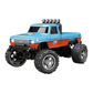 Mini monster truck RC bicolore orange et bleu, sans remorque