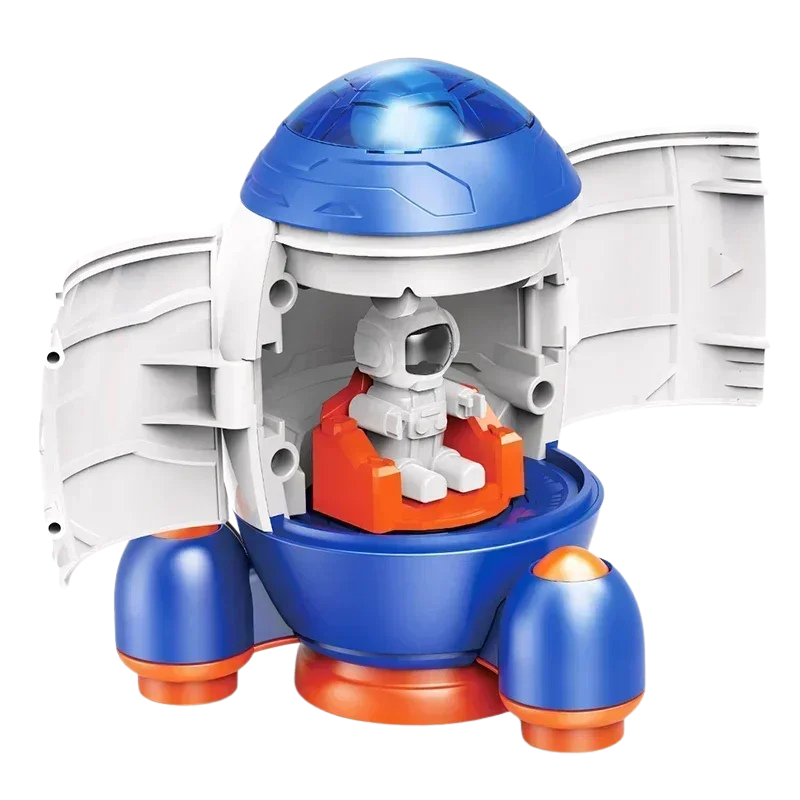 Fusée orange prête pour des missions interstellaires