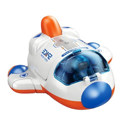 Vaisseau spatial orange avec détails réalistes pour enfants