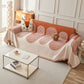 Jeté de canapé en coton naturel avec motifs en relief