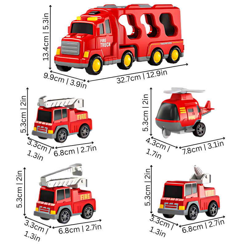 Camion de sauvetage à deux niveaux sur fond blanc
