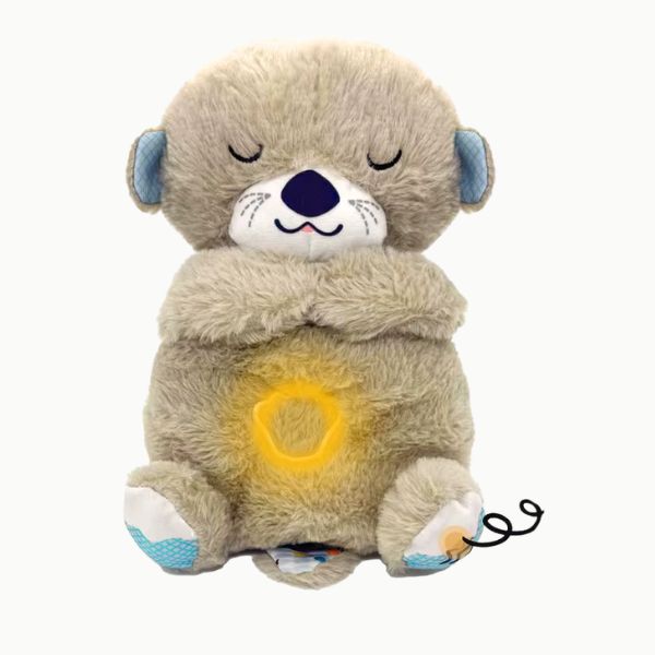 Peluche loutre beige, ambiance apaisante pour le sommeil