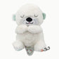 Peluche loutre blanche, effet respiration et mélodies relaxantes