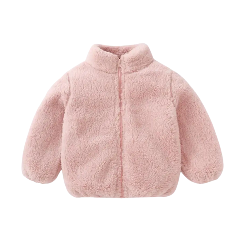 Veste enfant rose, tissu agréable au toucher