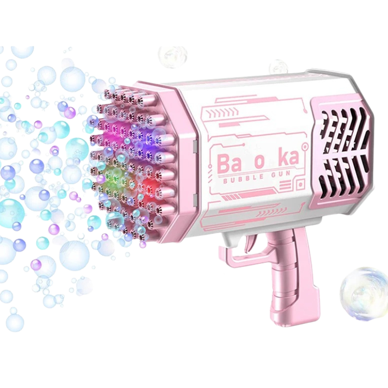 Appareil à bulles rose, conçu pour la sécurité des enfants